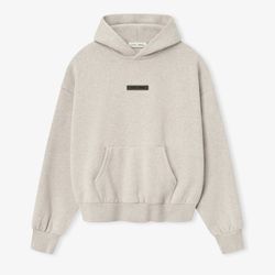 Classic Fit Fleece Hoodie Heather Stone
