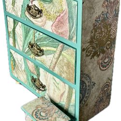 Decoupage Vintage Keepsake Box With Bonus Trinket Box