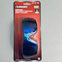Husky Mirrored Blue Safety Glasses Retail Value 35