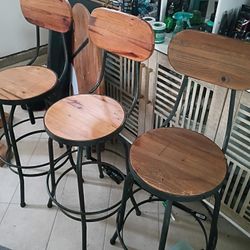 3 Wooden Stools