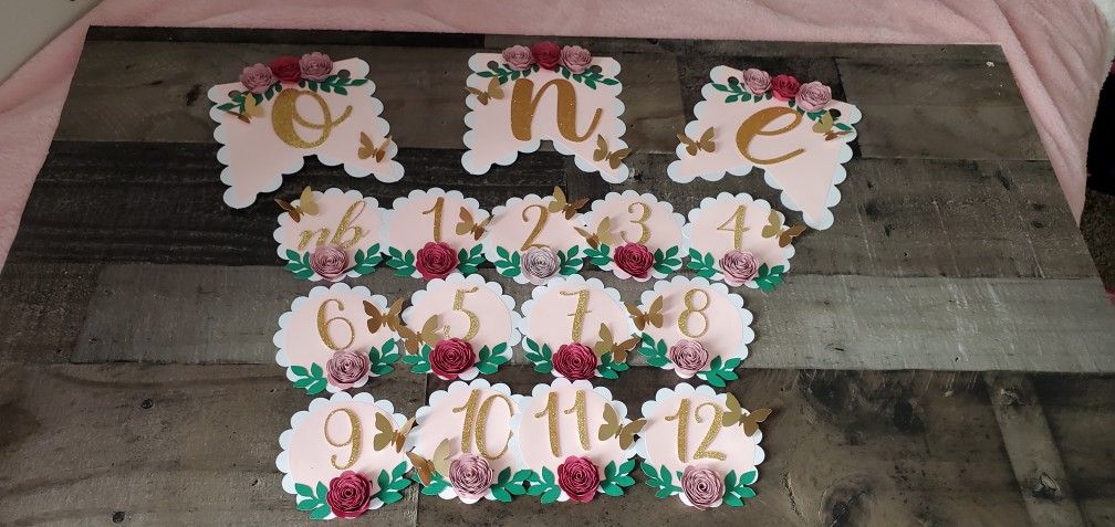 🎀Handmade 12 Month Banner 🎀