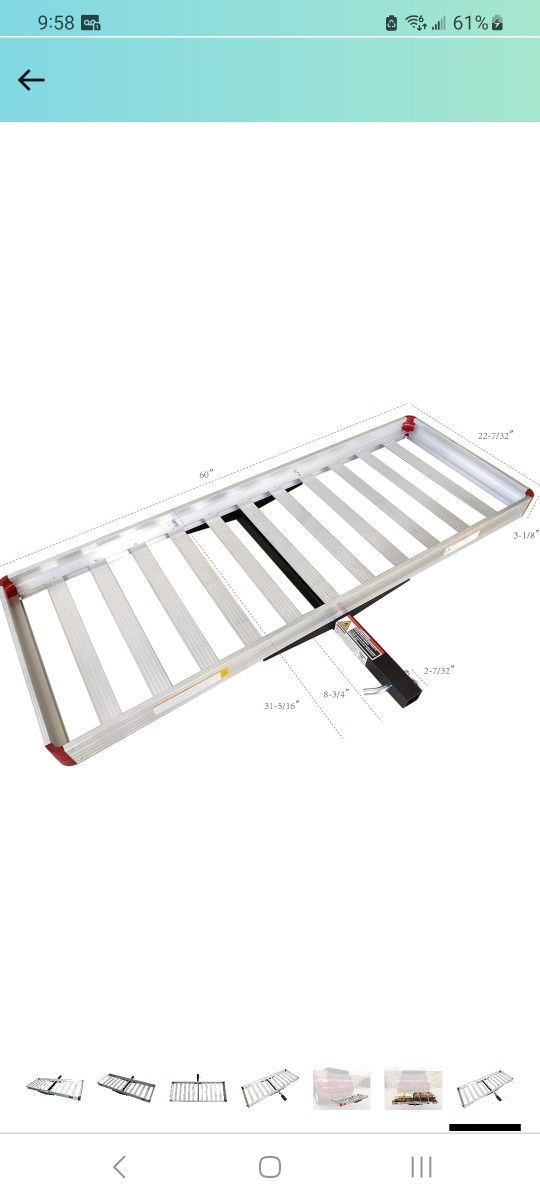 MaxxHaul 60" x 22" Aluminum Cargo Carrier Rack