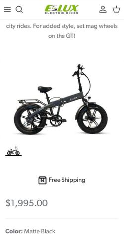 E-Lux Sierra GT Folding Fat Tire Electric Bike