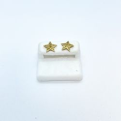 New 10K Gold Diamond Earrings  