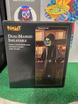 Spirit Halloween 6ft Dual-Masked Inflatable