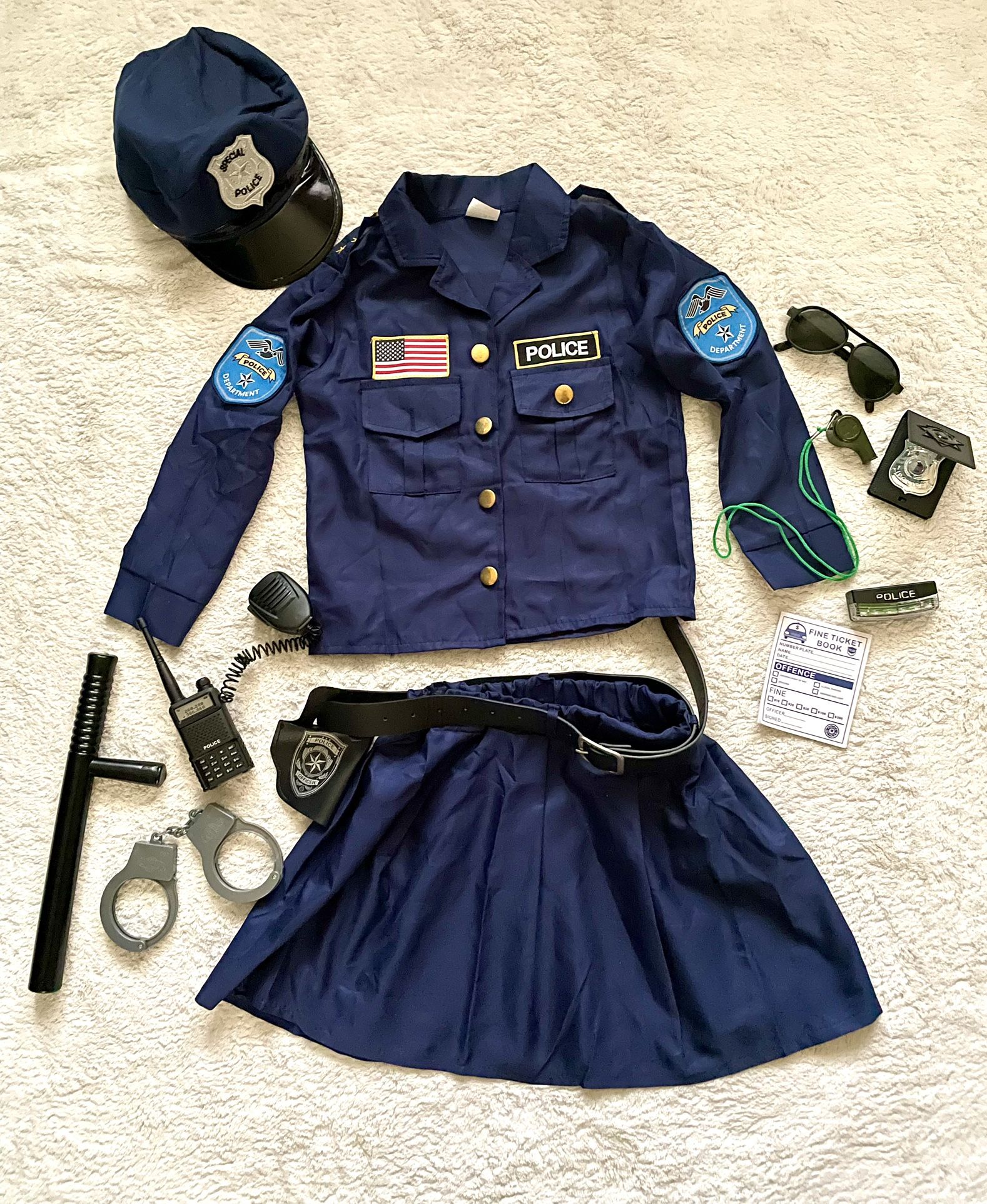 Size 5/6 Police Girl Halloween Costume