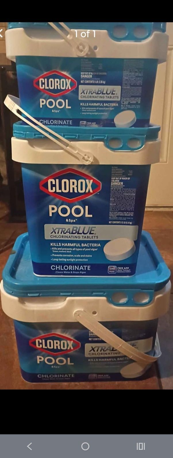 **NEW UNOPENED CHLORINE BUCKETS**
