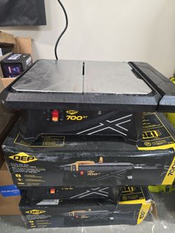7in wet tile saw and 14in Tile Cutter