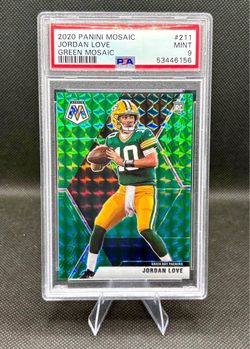 Jordan Love Color Match PSA 9 Rookie Green Mosaic
