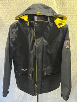 Vintage Light & Dark London Men’s XL Black Yellow Hooded Outdoor Jacket