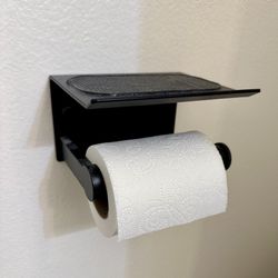 Toilet Paper Holder With Cellphone Rest Tray (2) NEW
