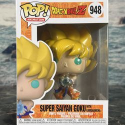 Funko Pop Super Saiyan Goku With Kamehameha.