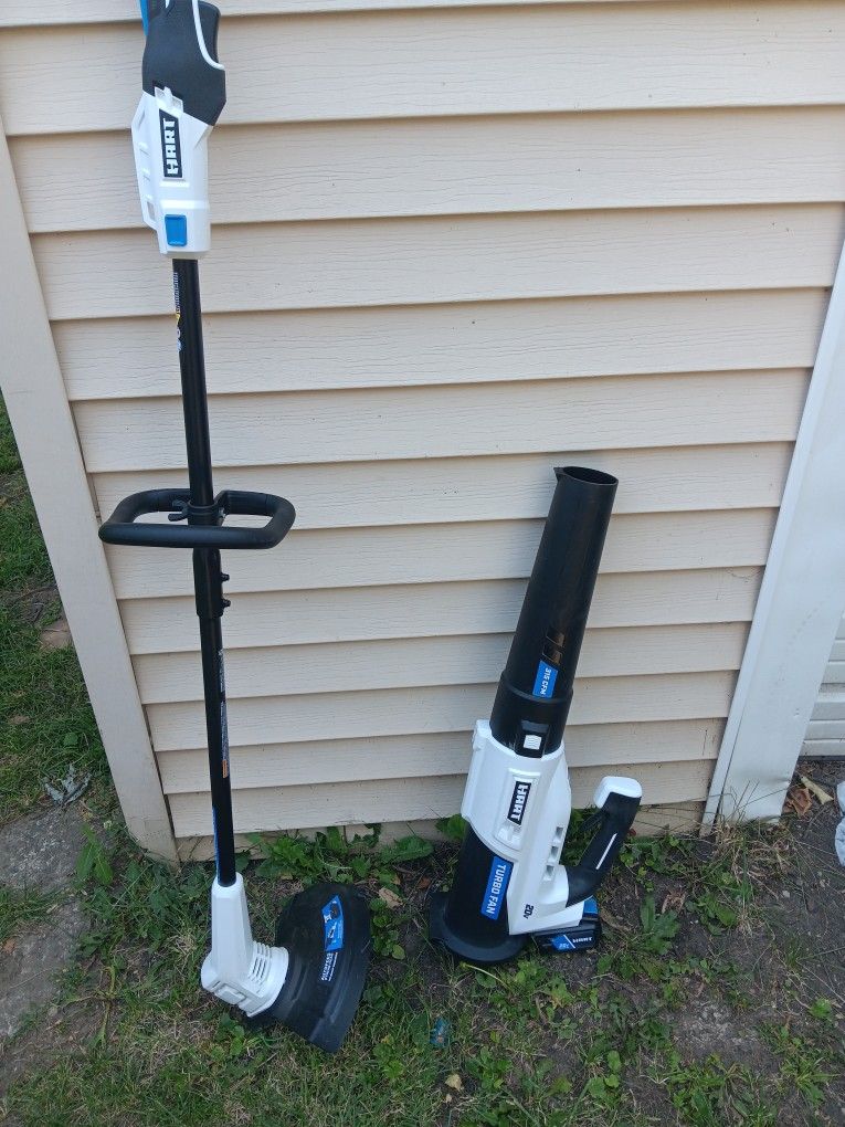 Battery Trimmer Blower Combo