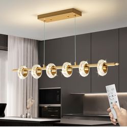 Dimmable Modern LED Chandelier with Remote Control,
