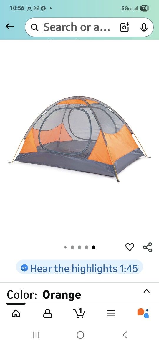 Bizzina.  2.  Person.  Backpack Tent New