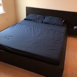 IKEA Queen bed Frame And Night stand Attached 