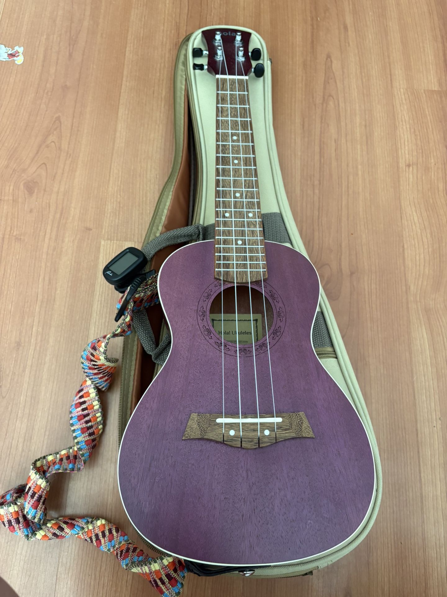 Purple Ukulele With Tuner