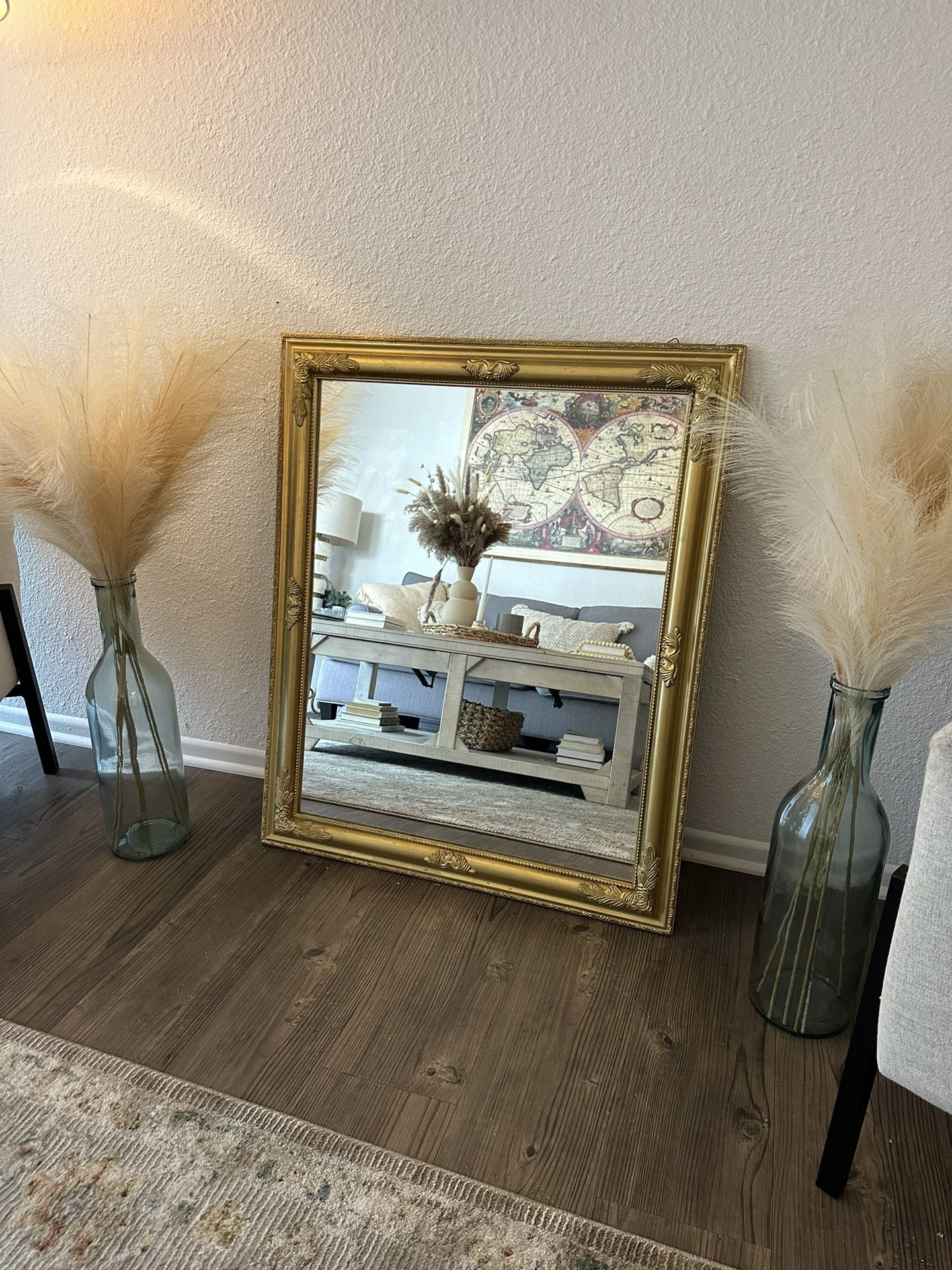 Gold Frame Mirror - Rectangle 