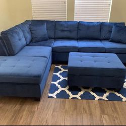 Heights blue sectional couch sofa loveseat options 