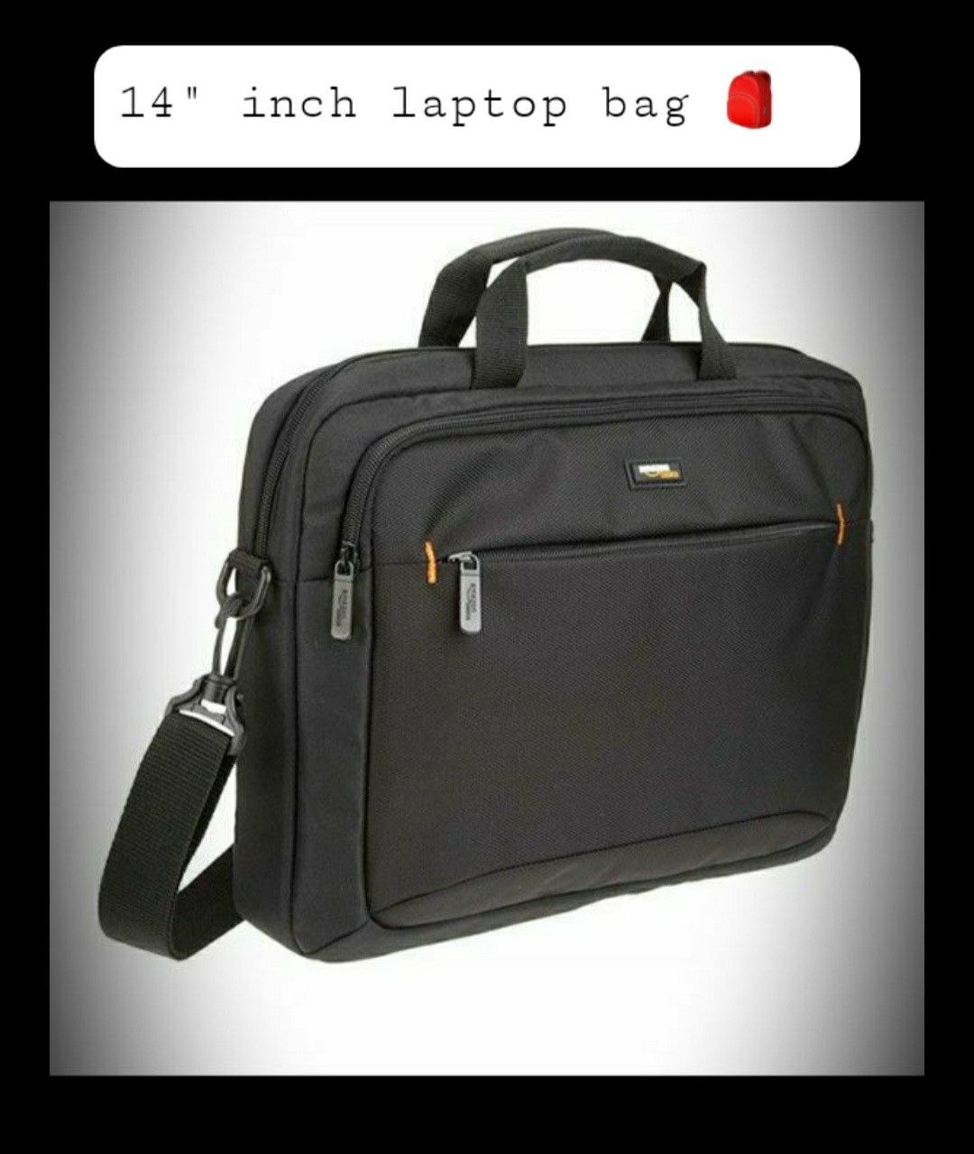 AmazonBasics 14-Inch Laptop and Tablet Shoulder Bag Carrying Case, Black