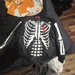 skeleton varsity jacket M
