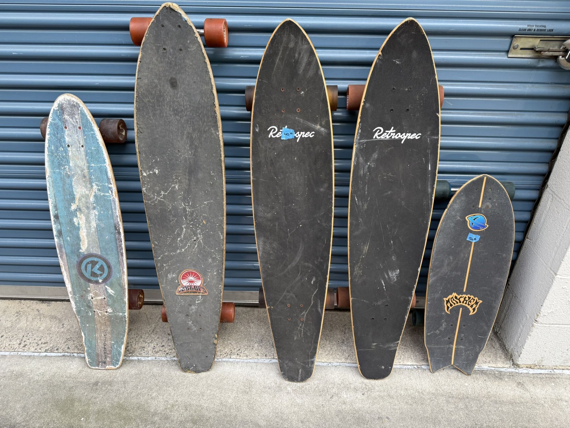 Skate Boards. (Mayhem Sold) Sector 8 Retrospec Long Boards. All Great.