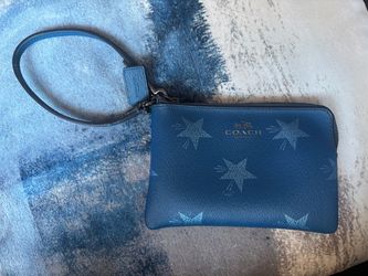 Blue Coach wristlet