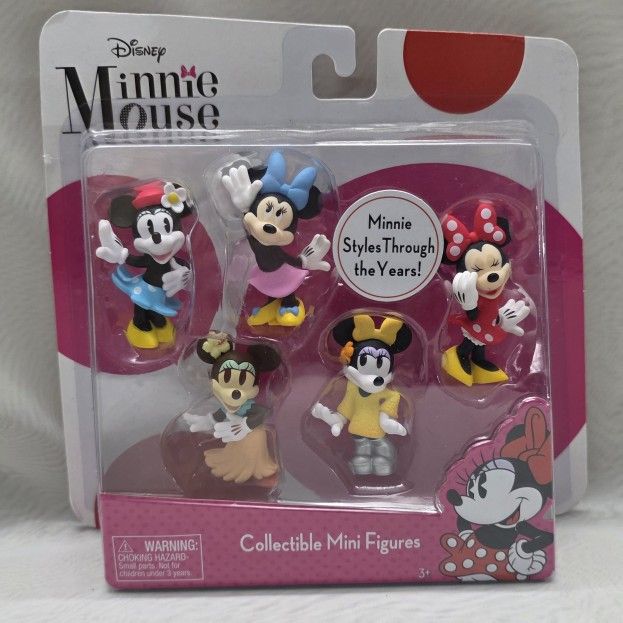 Disney Minnie Mouse Collectible Mini Figurines Mini Styles Through The Years New