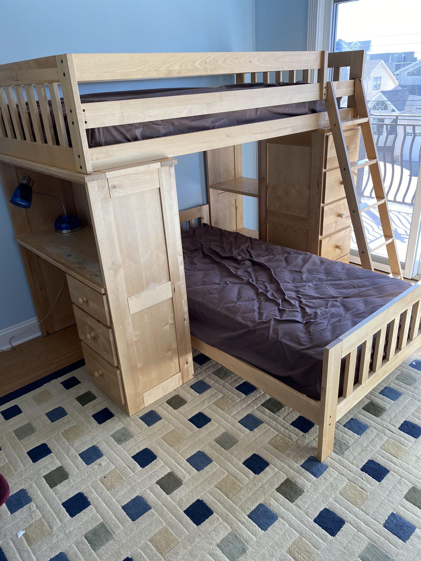 Tradewins Twin bunk bed with desk Need Gone