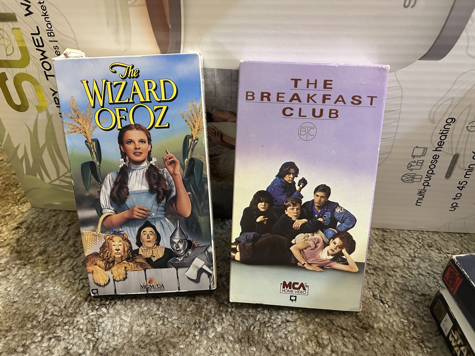 The Wizard Of Oz, And The Breakfast Club vhs