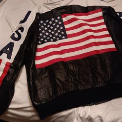 Vintage 2xl Leather Bommer Jacket
