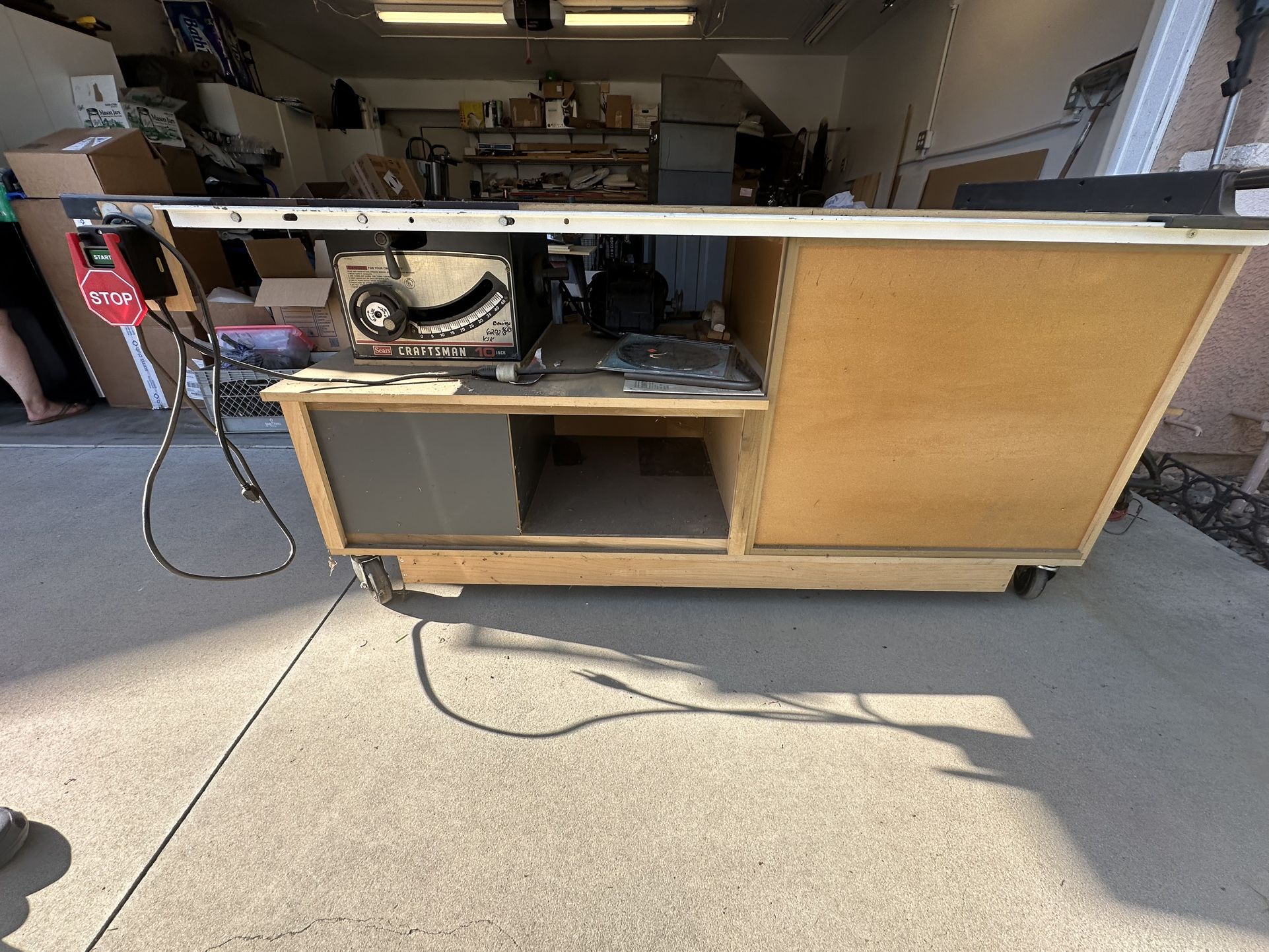 Craftsman Table Saw with added custom table