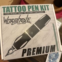 Beginner Tattoo Machine Kit with 20 Inks Power Supply Red