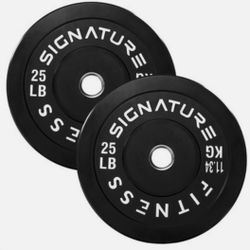 25 Lb Rubber Bumper Plate Pair 