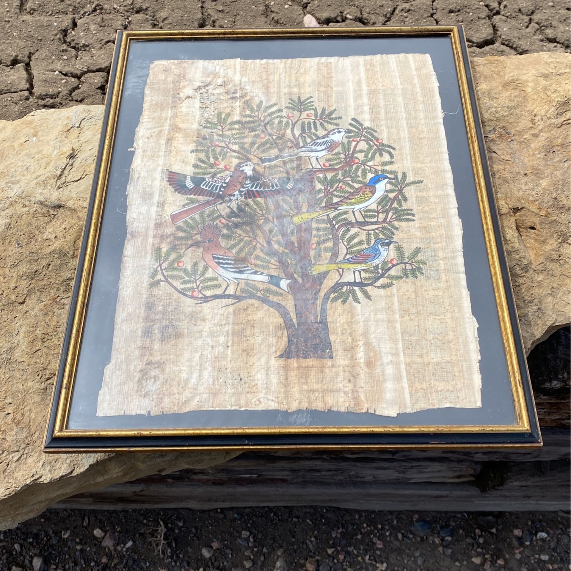 Egyptian Tree Of Life Painting On Papyrus