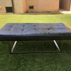 Leather Ottoman 