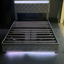 Sturly Support

>

SIBEDS

Full Led Bed Frame with 2 Drawers, Upholstered Bed Frames Full Size with 2 Storage Pockets, Platform Bed with Adjustable He