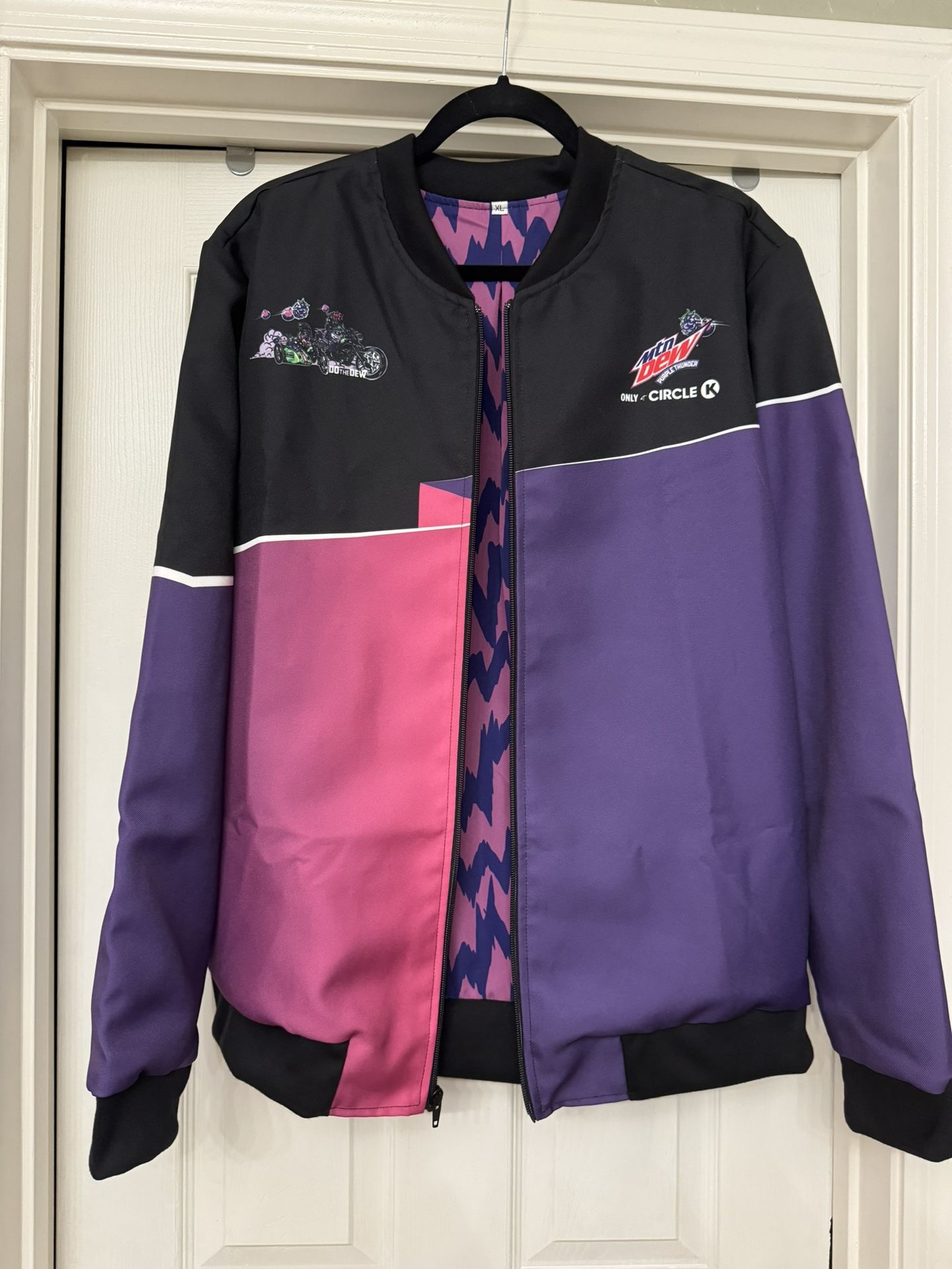 π₯ Mountain Dew Purple Thunder Jacket β XL β Rare Circle K Drop! π₯