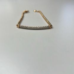 DAVID YURMAN 18K Yellow Gold Diamond Petite Pave Metro Bar Bracelet