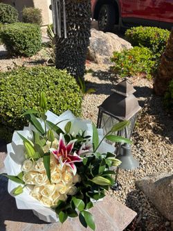 Rose Lily Bouquet for Mothers Day