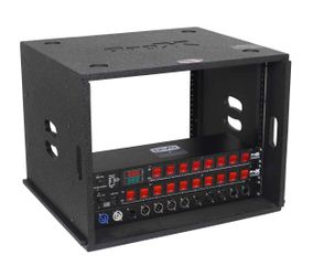 ProX XS-BLAQ8U14 8U Rack Case 14" Deep Vertical Amp Rack Polyurea