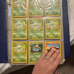 Pokemon Binder Full Of Vintage Cards Over 31 Pages  OBO