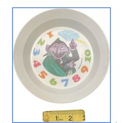  Vintage Sesame Street Count Dracula Plastic Plate