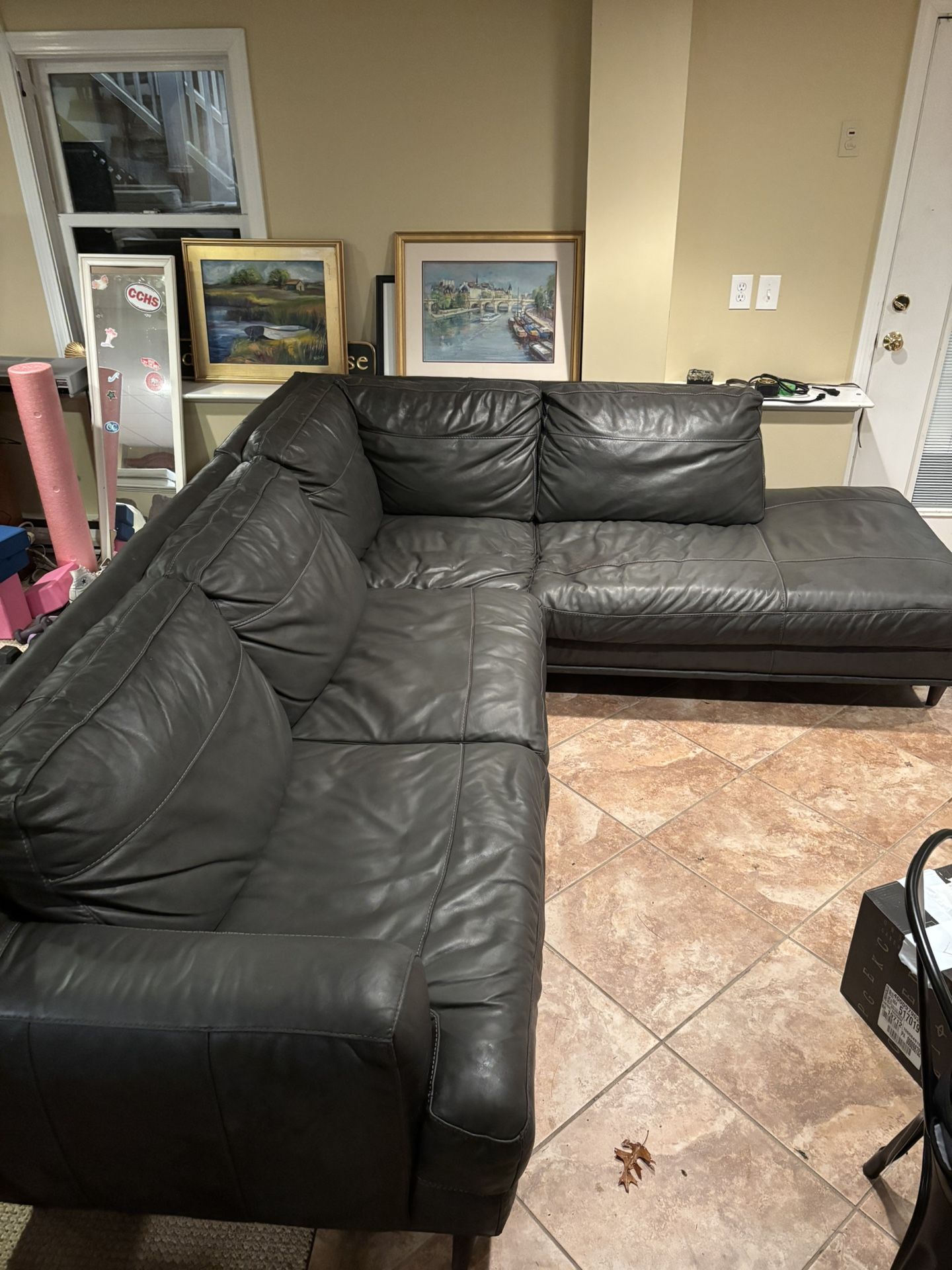 Leather Sectional Couch (Delivery Available)