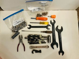 BOX OF ASSORTED TOOLS - $18