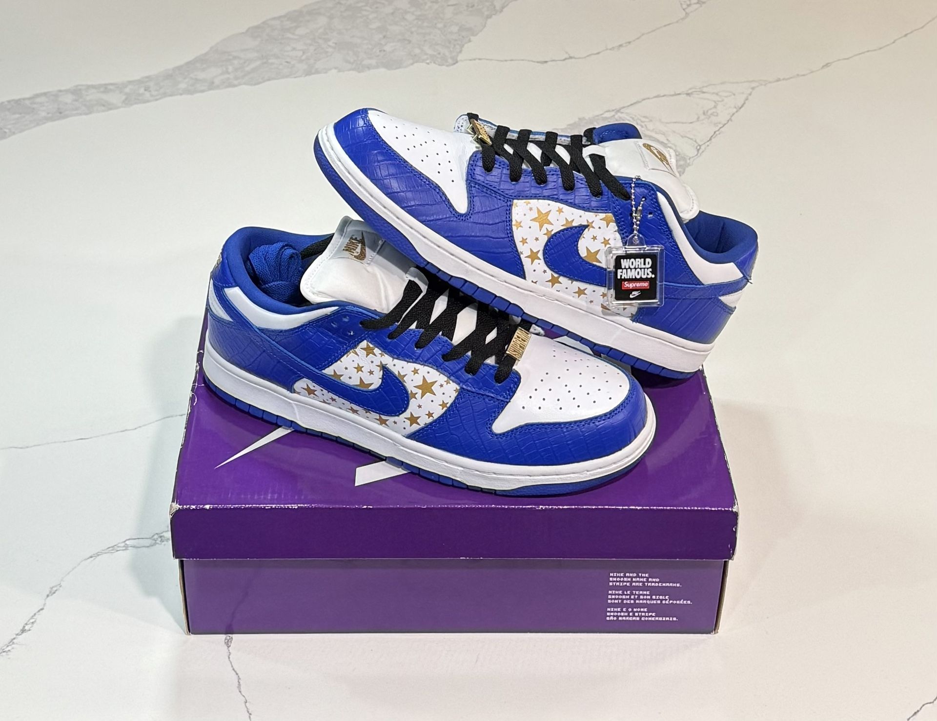 Nike SB Dunk Low (Supreme Stars Hyper Royal)(BRAND NEW)