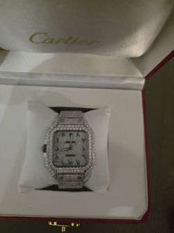 Cartier watch moissanite