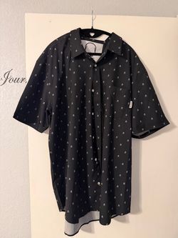 Drive clothing black skulls xxl button down