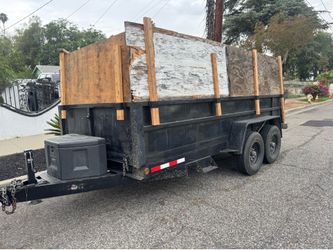 7x14 dump trailer 8 LUG ZLES 14k capacity clean title