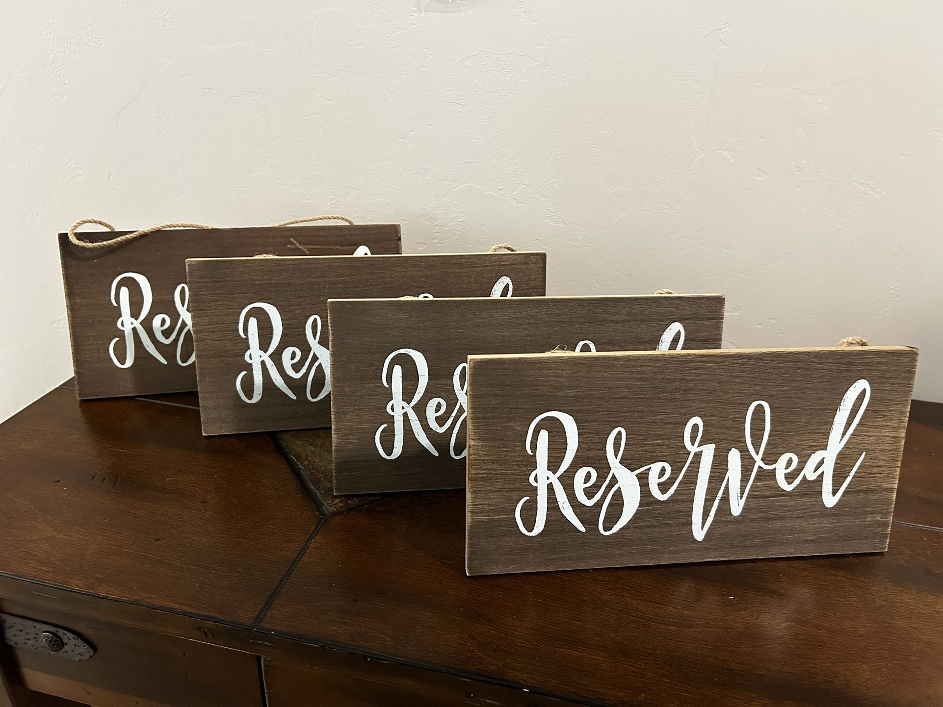 Wedding Reserved Signs